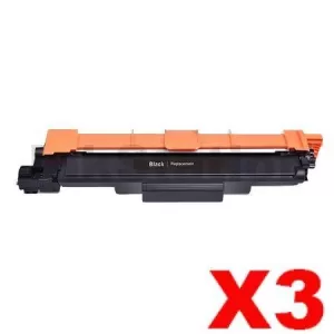 3 x Compatible Brother TN-253BK Black Toner Cartridge - 2,500 pages