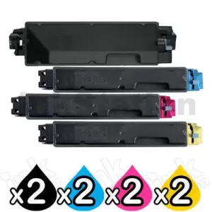 2 Sets of 4-Pack Non-Genuine alternative for Kyocera TK-5294 Toner Cartridge Combo Ecosys P7240CDN [2BK,2C,2M,2Y]