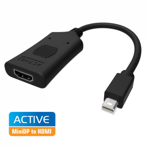 Active MiniDP to HDMI Adapter 4K UHD (Thunderbolt and Eyefinity Compatible) DA101