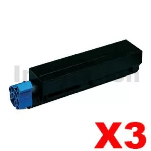 3 x OKI MB451/ B401 Compatible Black High Yield Toner Cartridge (44992407) - 2,500 pages