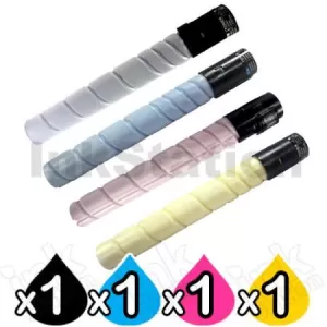 4 Pack Konica Minolta BIZHUB C220 / C280 TN-216 Compatible Toner Cartridges A11G191 - A11G491 [1BK,1C,1M,1Y]