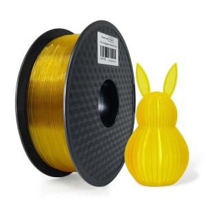 1 x PLA 3D Filament 1.75mm Transparent Yellow - 1KG