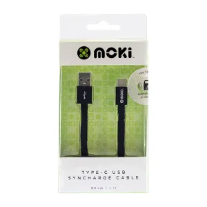 Moki USB-C to USB-A SynCharge Cable 90cm