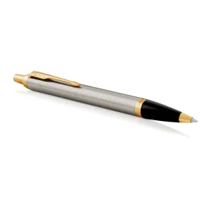 Parker IM Brushed Metal Ballpoint Pen Medium Tip Blue