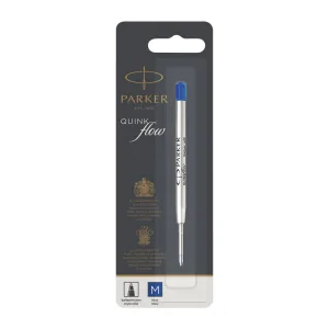 Parker QuInkflow Ballpoint Pen Refill Medium Tip Blue
