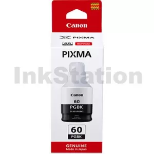 Genuine Canon GI60PGBK Black Ink Bottle - 6,000 pages