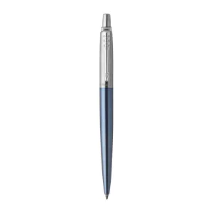 Parker Jotter Waterloo Blue Chrome Trim Ballpoint Pen With Gift Box