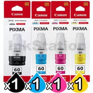 4-Pack Genuine Canon GI60 Ink Bottle [1BK,1C,1M,1Y]