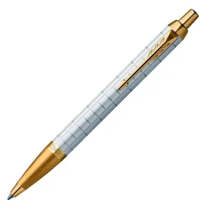 Parker IM Premium Pearl Lacquer Gold Trim Ballpoint Pen