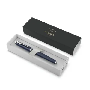 Parker IM Blue Lacquer Chrome Trim Fountain Pen