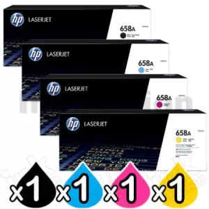 4 Pack HP 658A W2000A-W2003A Genuine Toner Cartridges Combo [1BK,1C,1M,1Y]