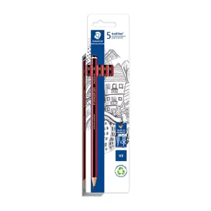 5 x Staedtler 110 Tradition Pencil 2B 10 Pack
