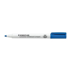 10 x Staedtler 341 Lumocolor Compact Whiteboard Marker Blue