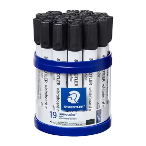 19 x Staedtler 351 Lumocolor Whiteboard Bullet Tip Marker Black