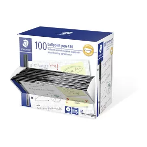 Staedtler 430 Medium Ballpoint Pen 1.0mm Black Pack of 100