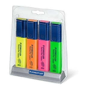 Staedtler Textsurfer Highlighter Stand Assorted 4 Pack