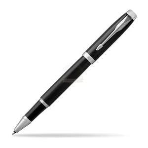 Parker IM Black Lacquer Chrome Trim Rollerball Pen