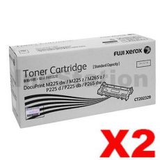 2 x Fuji Xerox DocuPrint M225,M265,P225,P265 Genuine Black Toner Cartridge(CT202329) - 1,200 pages