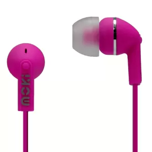 Moki Dots Noise Isolation Earphones - Pink