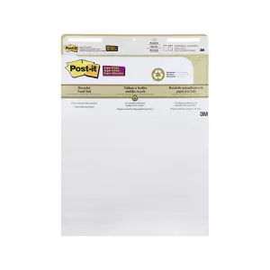 2 x Post-It 559-RP Easel Pad Self Stick 635 x 762mm Recycled White 30 Sheet Pad 2 Pack
