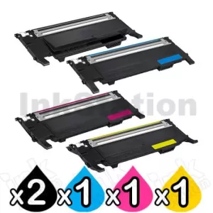 5-Pack Compatible Samsung CLP-320N, CLP-325, CLX-3180, CLX-3185 Toner Set(CLT-P407C) [2BK,1C,1M,1Y]