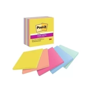 Post-It 654-10SSJOY Super Sticky Notes 76 x 76mm Summer Joy 45 Sheets 10 Pack