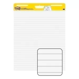 4 x Post-It 561WLSS Super Sticky Lined Easel Pad 63.5 x 76.2cm 30 Sheets