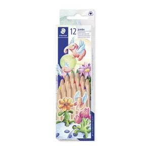 Staedtler Natural Jumbo Triangular Coloured Pencil Assorted Pack of 12