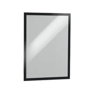Durable Duraframe Self Adhesive Sign Holder A3 Black 2 Pack