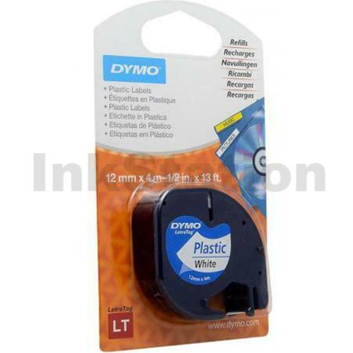Dymo 10 x SD91201 / 91331 Compatible 12mm x 4m Black on White LetraTag