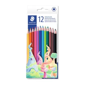 Staedtler Hexagonal Basic Coloured Pencils Assorted Pack of 12