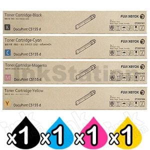 4 Pack Fuji Xerox Docuprint C5155d Genuine Toner Cartridge CT203161 - CT203164 [1BK,1C,1M,1Y]