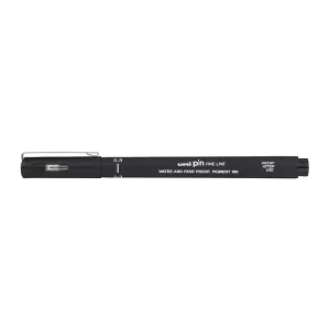 Uni Pin 200 Fineliner Pen 0.3mm Black 12 Pack