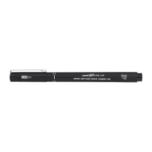 Uni Pin 200 Fineliner Pen 0.1mm Black 12 Pack