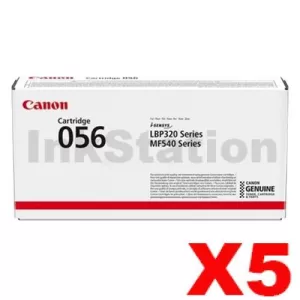 5 x Canon CART-056 Black Genuine Toner Cartridge - 10,000 pages