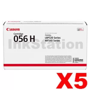 5 x Canon CART-056H Black High Yield Genuine Toner Cartridge - 21,000 pages
