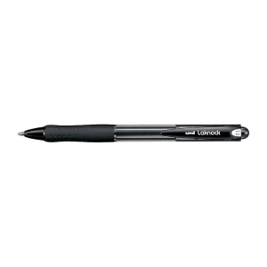 Uni-Ball Laknock Retractable Ballpoint Pen 1.0mm Black Pack of 12