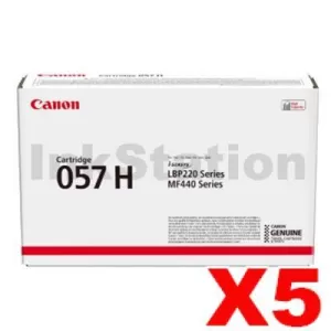 5 x Canon CART-057H Black Genuine Toner Cartridge - 10,000 pages