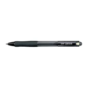 Uni-Ball Laknock Retractable Ballpoint Pen 1.4mm Black Pack of 12