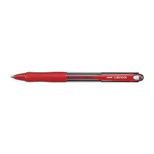 Uni-Ball Laknock Retractable Ballpoint Pen 1.0mm Red Pack of 12
