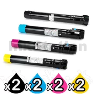 2 Sets of 4 Pack Fuji Xerox DocuCentre SC2020 Compatible Extra High Yield Toner Combo (CT202396-CT202399)