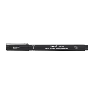 Uni Pin 200 Fineliner Pen 0.8mm Black 12 Pack