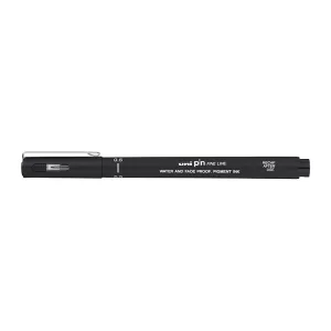 Uni Pin 200 Fineliner Pen 0.5mm Black 12 Pack