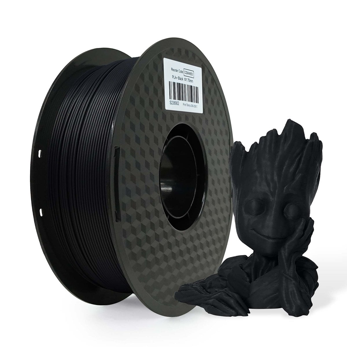 1 x PLA+ 3D Filament 1.75mm Black - 1KG - InkStation