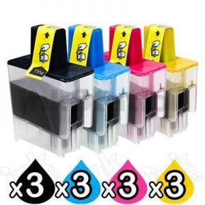 3 Sets of 4 Pack Compatible Brother LC-47 Inkjet Cartridges Combo [3BK,3C,3M,3Y]