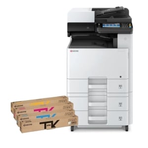Kyocera ECOSYS M8124cidn A3 Colour Multifunction Laser Printer + 1 set of toners + 2 trays + caster Bundle