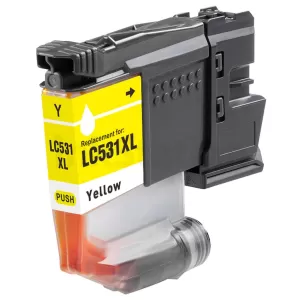 Compatible Brother LC-531XLY Yellow High Yield Ink Cartridge - 500 pages