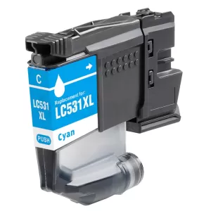 Compatible Brother LC-531XLC Cyan High Yield Ink Cartridge - 500 pages