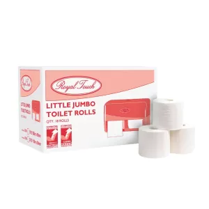 18 Rolls Royal Touch 1ply Little Jumbo Rolls 260m x 90mm