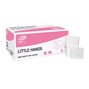 Royal Touch 2ply Little Hands Mini Sheet Hand Towels 12cm x 20cm 4800 Sheets